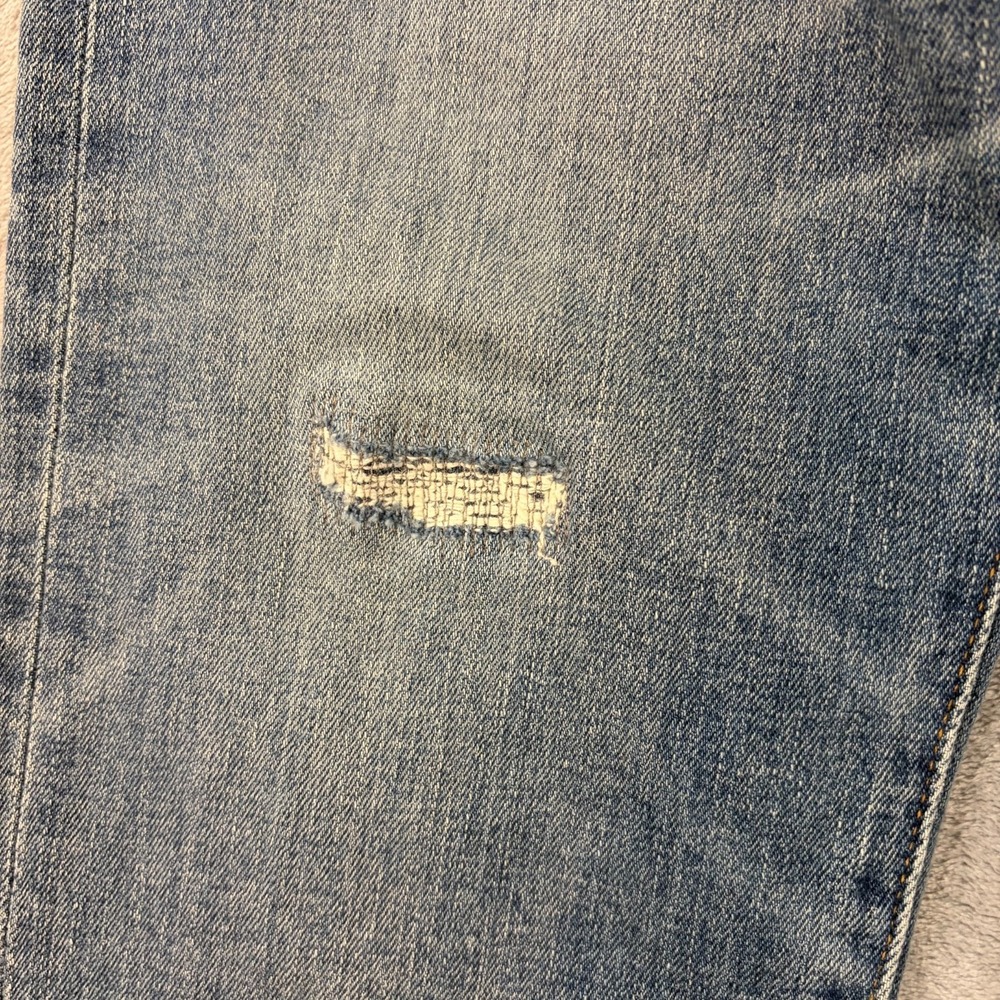 Polo Ralph Lauren Jeans Size 36x30 The Sullivan Slim Patchwork Distressed Light - Picture 4 of 13